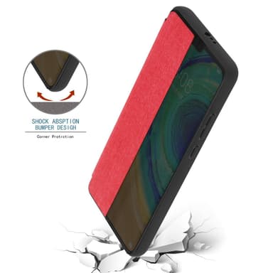 Huawei MATE 30 Suojakuori Lompakkokotelo (Punainen)