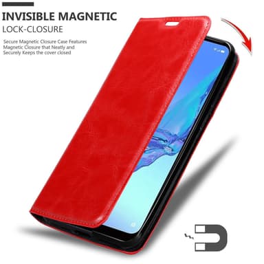 Oppo A53 Suojakuori Lompakkokotelo (Punainen)