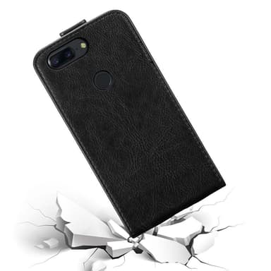 OnePlus 5T Suojakuori Lompakkokotelo (Musta)