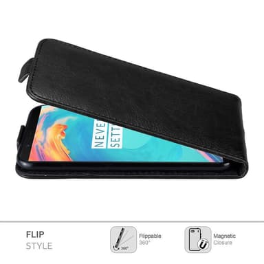 OnePlus 5T Suojakuori Lompakkokotelo (Musta)