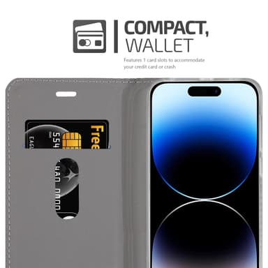 iPhone 14 PRO MAX Suojakuori Lompakkokotelo (Sininen)