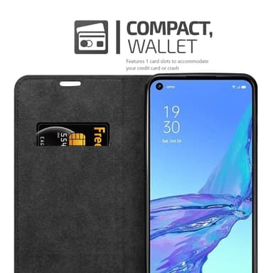 Oppo A53 Suojakuori Lompakkokotelo (Punainen)