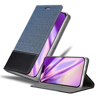 iPhone 14 PRO MAX Suojakuori Lompakkokotelo (Sininen)