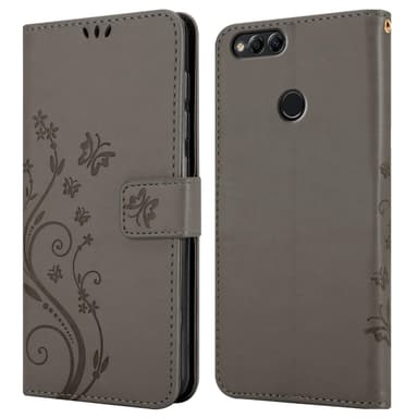 Honor 7X Suojakuori Lompakkokotelo (harmaa)