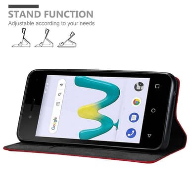 WIKO SUNNY 3 MINI Suojakuori Lompakkokotelo (Punainen)