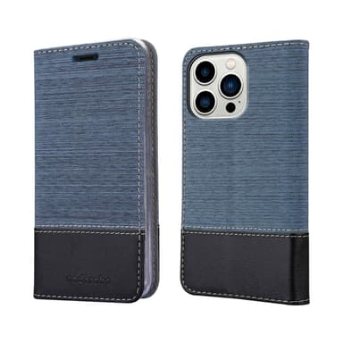 iPhone 14 PRO MAX Suojakuori Lompakkokotelo (Sininen)
