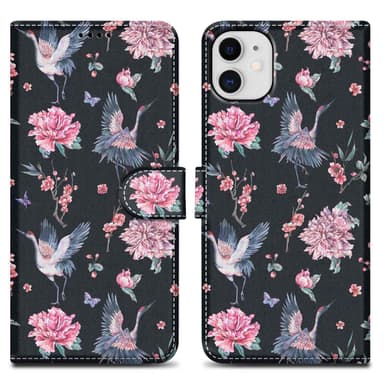 iPhone 11 Suojakuori Lompakkokotelo (Musta)
