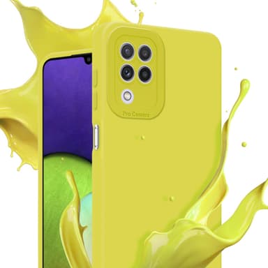 Samsung Galaxy A22 4G Suojakuori Kotelo (Keltainen)