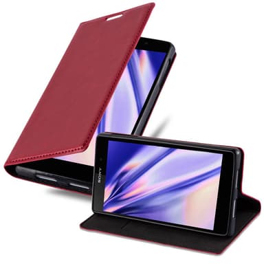 Sony Xperia Z1 Suojakuori Lompakkokotelo (Punainen)