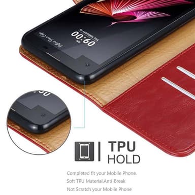 LG X SCREEN Suojakuori Lompakkokotelo (Punainen)