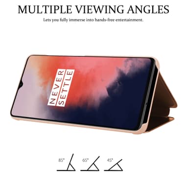 Suojakuori OnePlus 7T Lompakkokotelo (Vaaleanpunainen)