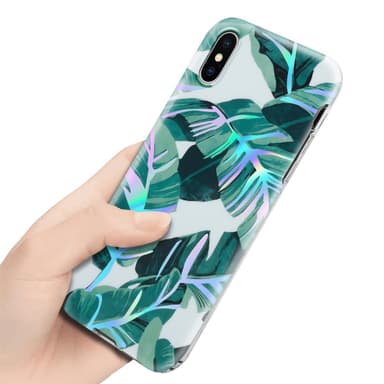 iPhone X / XS Suojakuori Lompakkokotelo (Valkoinen)