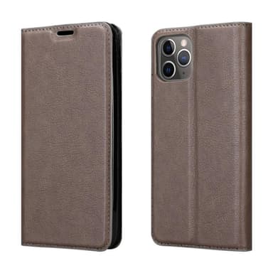 iPhone 12 PRO MAX Suojakuori Lompakkokotelo (Ruskea)