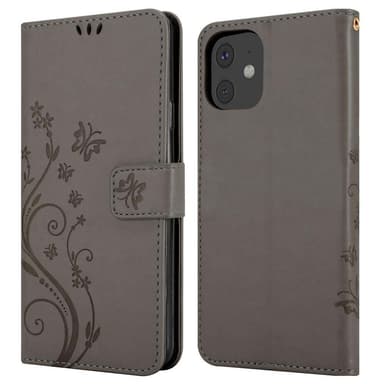 iPhone 11 Suojakuori Lompakkokotelo (harmaa)