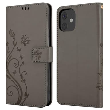 iPhone 11 Suojakuori Lompakkokotelo (harmaa)