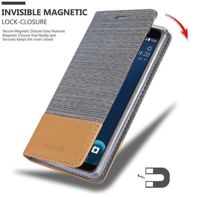 HTC Desire 12 Suojakuori Lompakkokotelo (harmaa)