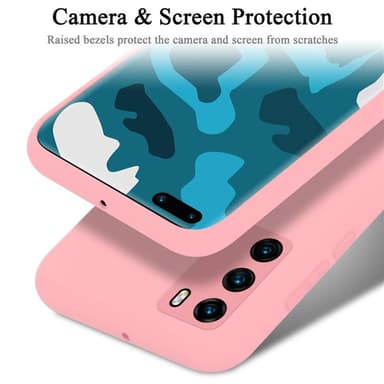 Huawei P40 Suojakuori Kotelo (Vaaleanpunainen)