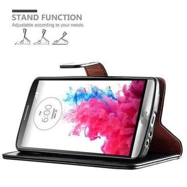 LG G3 Suojakuori Lompakkokotelo (Musta)
