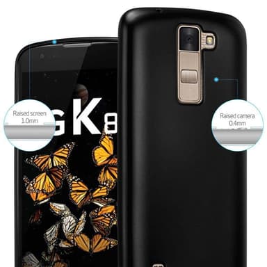 LG K8 2016 Suojakuori Kotelo (Musta)