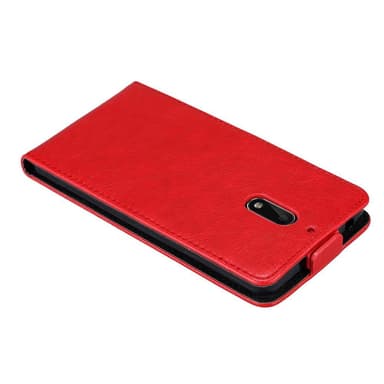 Nokia 6 2017 Suojakuori Lompakkokotelo (Punainen)