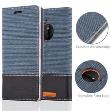 Nokia Lumia 830 Suojakuori Lompakkokotelo (Sininen)