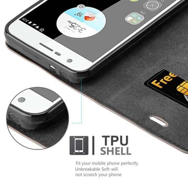 ZTE Blade V8 MINI Suojakuori Lompakkokotelo (Ruskea)