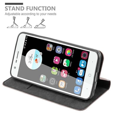 ZTE Blade V8 MINI Suojakuori Lompakkokotelo (Ruskea)