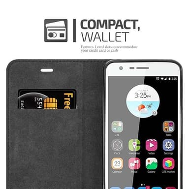 ZTE Blade V8 MINI Suojakuori Lompakkokotelo (Ruskea)