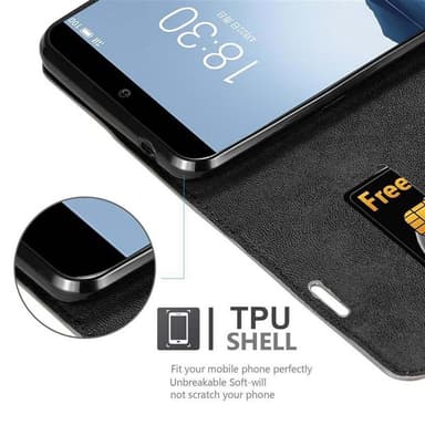 MEIZU 15 Suojakuori Lompakkokotelo (Ruskea)