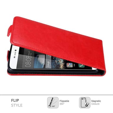 Huawei P8 Suojakuori Lompakkokotelo (Punainen)
