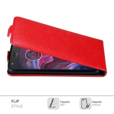 Motorola MOTO X4 Suojakuori Lompakkokotelo (Punainen)