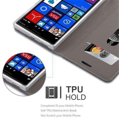 Nokia Lumia 830 Suojakuori Lompakkokotelo (Sininen)
