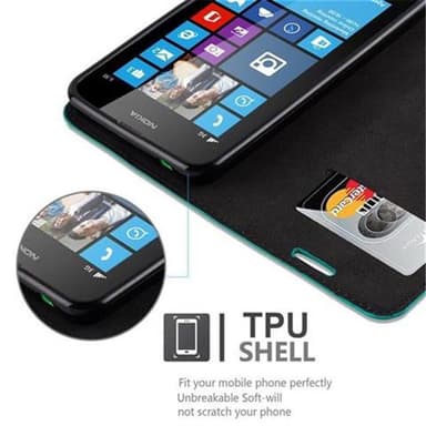 Nokia Lumia 630 / 635 Suojakuori Lompakkokotelo