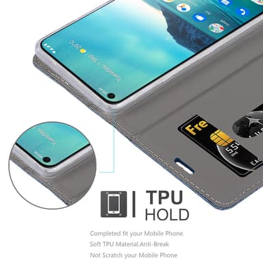 Nokia 3.4 Suojakuori Lompakkokotelo (Sininen)