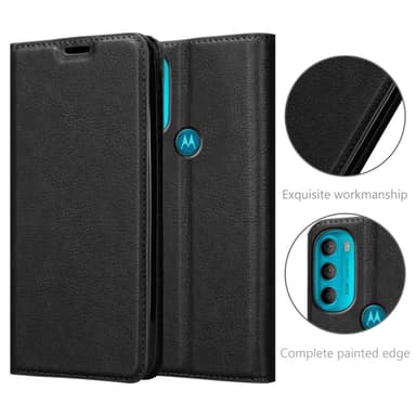 Motorola MOTO G71 5G Suojakuori Lompakkokotelo (Musta)