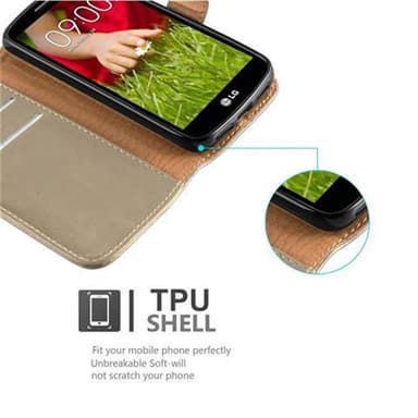 LG G2 MINI Suojakuori Lompakkokotelo (Ruskea)