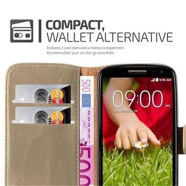 LG G2 MINI Suojakuori Lompakkokotelo (Ruskea)