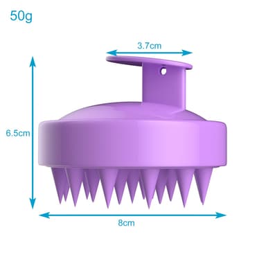 Silikoninen päänahan hierontaharja (violetti)