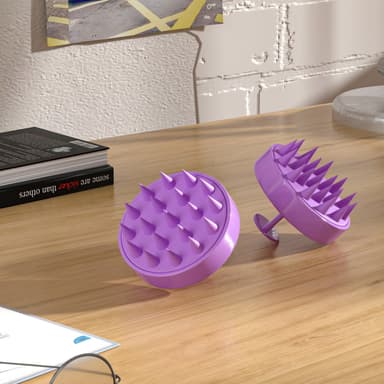 Silikoninen päänahan hierontaharja (violetti)