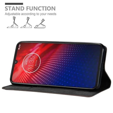 Motorola MOTO Z4 Suojakuori Lompakkokotelo (Ruskea)