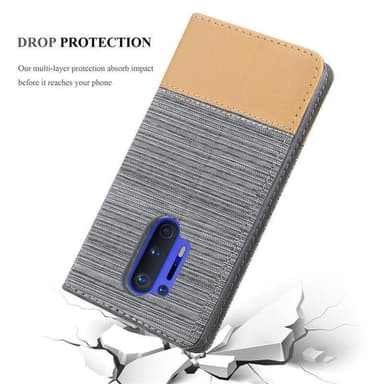 OnePlus 8 PRO Suojakuori Lompakkokotelo (harmaa)