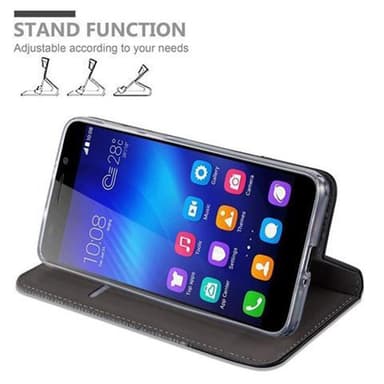 Honor 6 Suojakuori Lompakkokotelo (harmaa)
