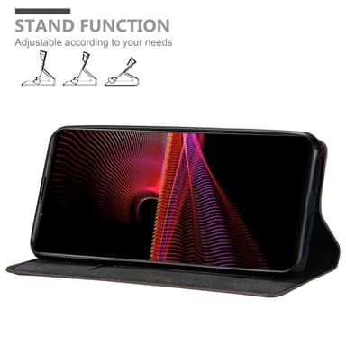 Sony Xperia 1 III Suojakuori Lompakkokotelo (Ruskea)