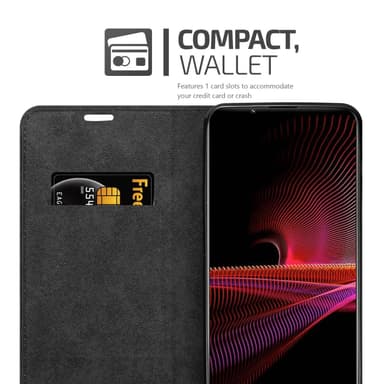 Sony Xperia 1 III Suojakuori Lompakkokotelo (Ruskea)