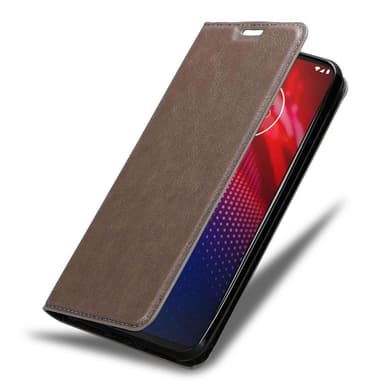 Motorola MOTO Z4 Suojakuori Lompakkokotelo (Ruskea)