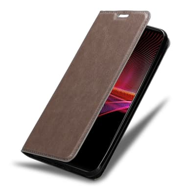 Sony Xperia 1 III Suojakuori Lompakkokotelo (Ruskea)