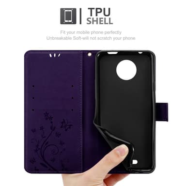 Motorola MOTO C Suojakuori Lompakkokotelo (Violetti)