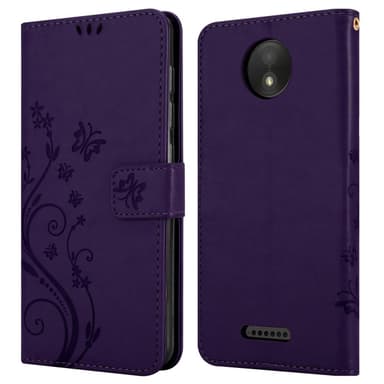 Motorola MOTO C Suojakuori Lompakkokotelo (Violetti)