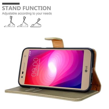 LG X POWER 2 Suojakuori Lompakkokotelo (Ruskea)