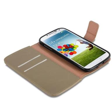 Samsung Galaxy S4 Suojakuori Lompakkokotelo (Ruskea)